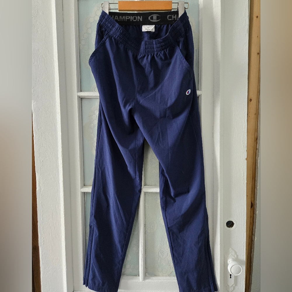 Champion Navy Blue Track Pants | Women’s Small Zip Hem Joggers